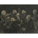 After Thomas Orde (British, 1749-1838) A concert in Cambridge charcoal 24 x 32cm (9 x 12in) Other