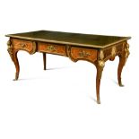 A mid 19th century Louis XV style French ormolu mounted kingwood, tulipwood and parquetry inlaid