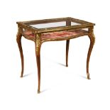 A Louis XV style French ormolu mounted rosewood bijouterie table, 79 x 61cm (31 x 24in)