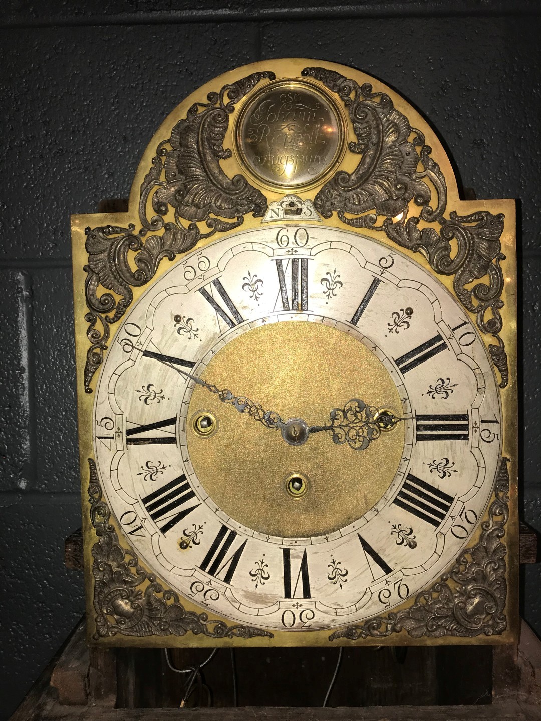 An 18th century German Rococo walnut longcase clock by Johann Rieppolt, Augsburg, [master 1727], the - Image 11 of 17