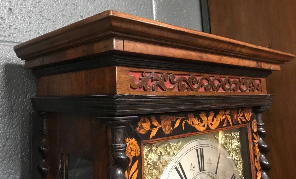 Robert Clements, London, a late 17th century walnut marquetry longcase clock, the hood with - Image 2 of 22