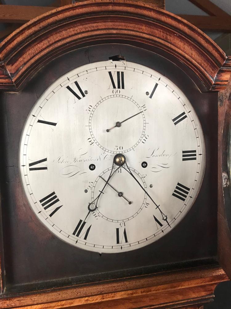 John Thwaites & Co, London, a Regency mahogany longcase clock, the finial topped break arch hood - Image 3 of 10