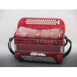 A Hohner Shand Morino 46 button accordion, together with Hohner hard shelled felt lined case