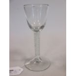 An 18th century opaque twist glass