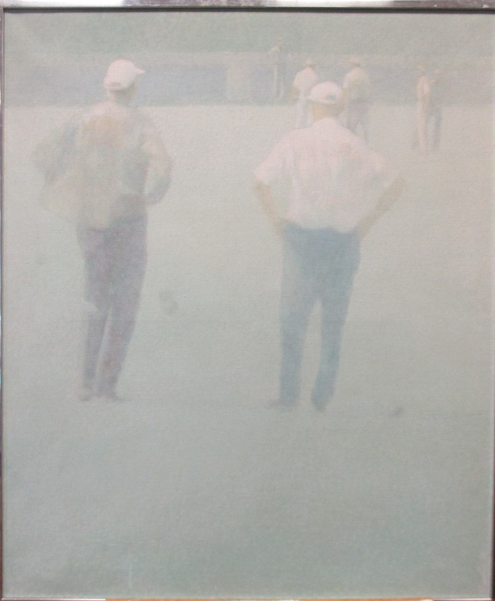 § Martin Bickley (British, b. 1947) Bowling Green oil on canvas 90 x 75cm (35 x 29in) - Bild 3 aus 3