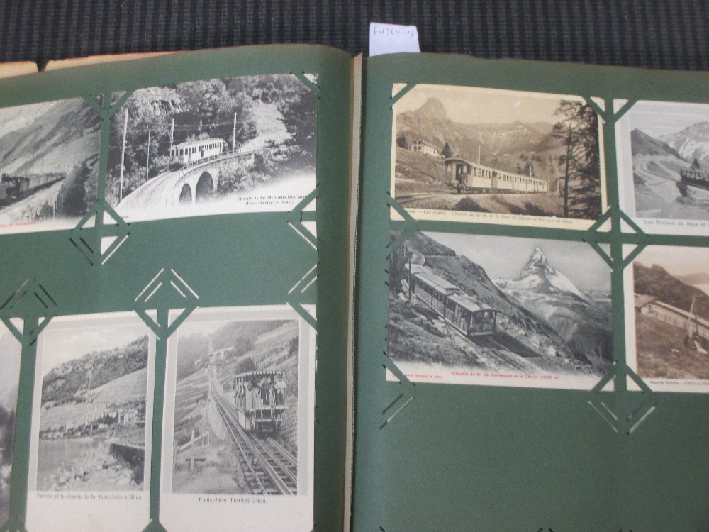 An album of early 20th century train related postcards, including a locomotive accident, mostly - Image 3 of 3