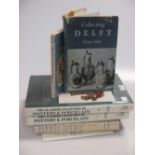 A collection of reference books on Delft and English pottery, to include, 'English Delftware', F.