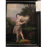 English Provincial School, 18th Century, Saint John the Baptist, oil on canvas, 45 x 33cm