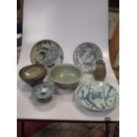 Eight various Asian ceramic bowls and dishes etc of various dates and sizes.