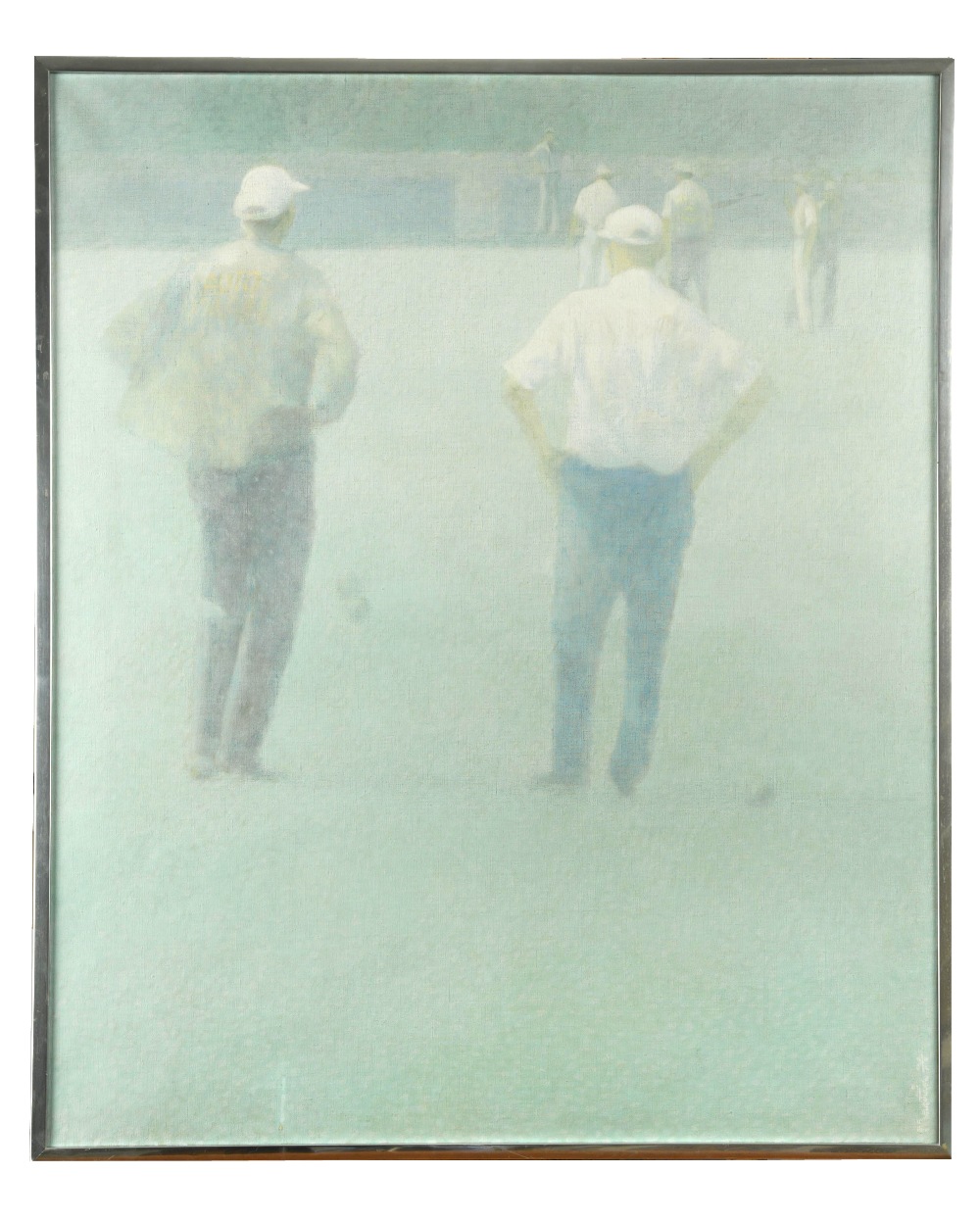 § Martin Bickley (British, b. 1947) Bowling Green oil on canvas 90 x 75cm (35 x 29in)