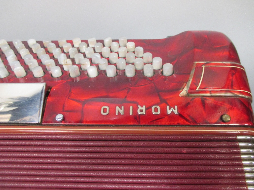 A Hohner Shand Morino 46 button accordion, together with Hohner hard shelled felt lined case - Image 4 of 12