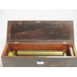 A rosewood cased Swiss musical box