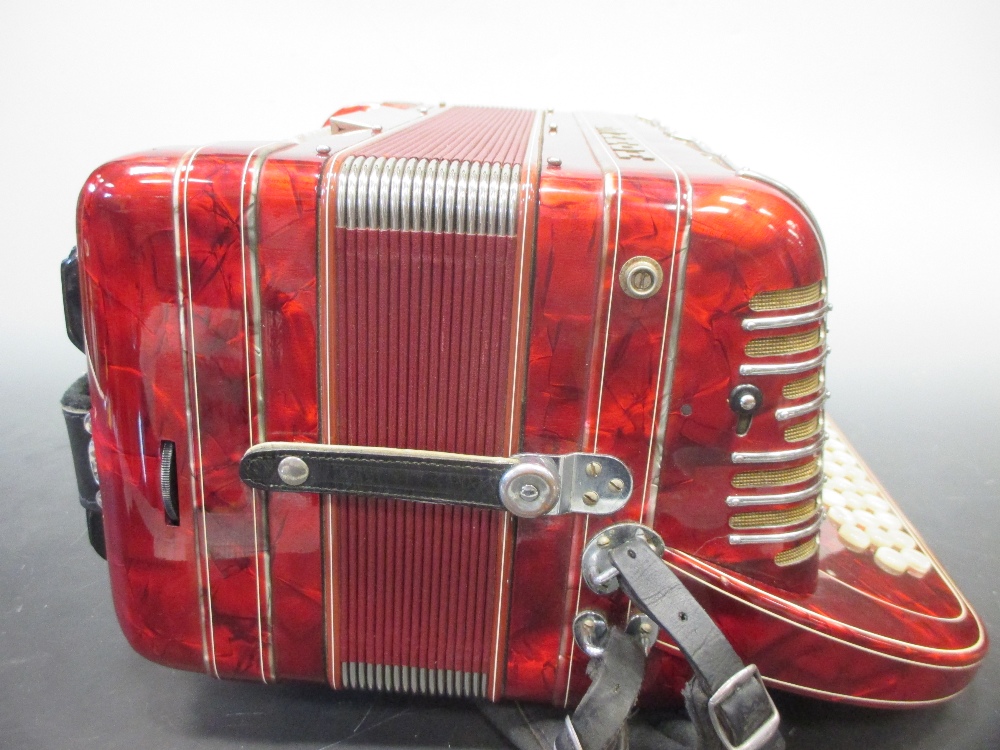 A Hohner Shand Morino 46 button accordion, together with Hohner hard shelled felt lined case - Image 10 of 12