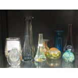 A collection of mostly mid-century glasswares