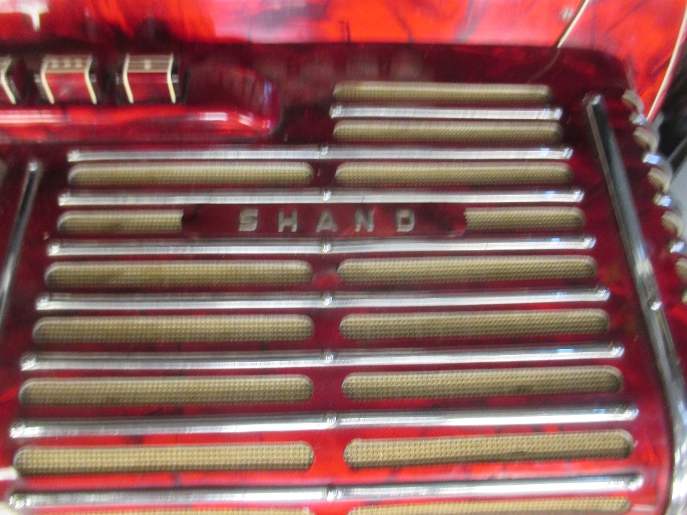 A Hohner Shand Morino 46 button accordion, together with Hohner hard shelled felt lined case - Image 7 of 12