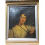 English School (19th Century), Portrait of Miss Gordon Craddock, head and shoulders, a relative of