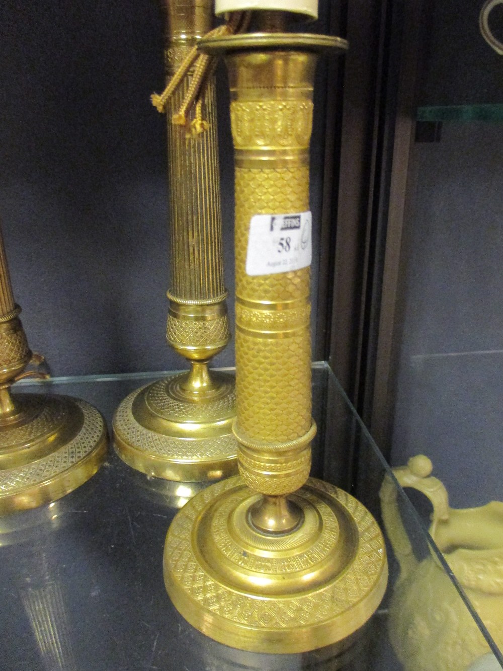 Two matched pairs of Empire candlesticks - for electricity (4) - Image 3 of 4