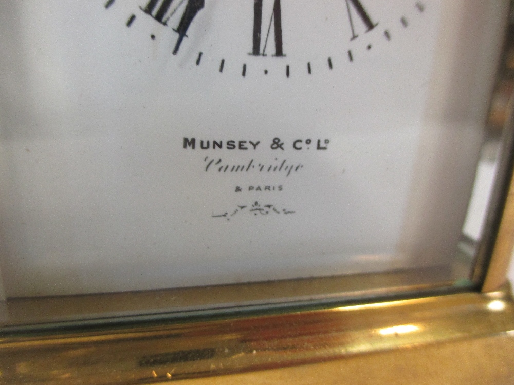 A carriage clock retailed by Munsey, together with a Boudois carriage clock (2) - Image 2 of 3