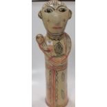 Folk art pottery figure of a woman, 59 cm high