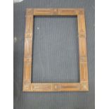 A 19th century 'Tramp Art' wooden frame, 84 x 60cm