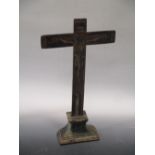 An Italian painted crucifix, 58cm high