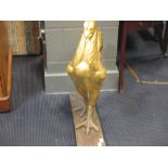 A 20th century gilt sculpture of a cockerel