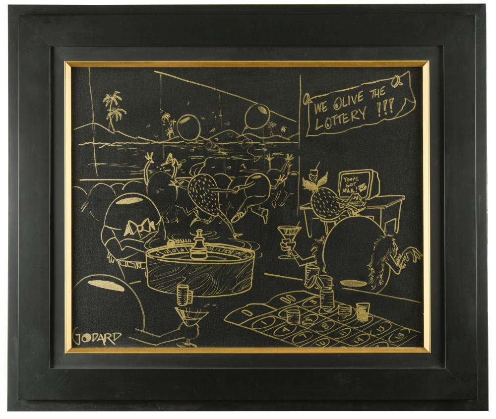 Michael Godard (American, b.1960) Gold Sketches Series signed 'Godard' (lower left) gold ink on