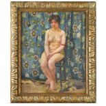 § Hilda Elizabeth Kidman, ASWA (British, 1891-1980) A seated female nude oil on canvas 50 x 39cm (20