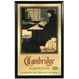 § Fred Taylor (British, 1875-1963), for LNER, Cambridge - It's Quicker by Rail poster, lithograph in