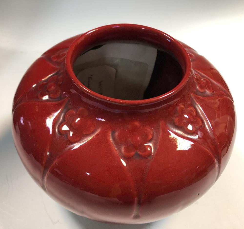 Four Pilkington's Lancastrian vases, the first of bottle form with red lustre glaze, another of - Image 4 of 5
