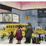 § Nick Holly (Welsh, b.1968) Waiting for a Cab, New York City signed 'Nick Holly' (lower left) oil