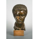 R. Pattman, (British, fl. 1970's), a bronze portrait bust of Catherine Toft, signed in the bronze,