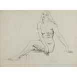 § Augustus John, OM, RA (Welsh, 1878-1961) Study of a seated female nude signed in pencil 'John' (