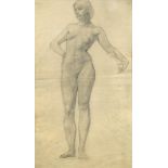 § Gilbert Spencer, RA (British, 1892-1979) Study of a standing female nude; a further nude study and