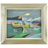 § David McLeod Martin, RSW, RGI, SSA (Scottish, b.1922) Moon and Landscape signed 'David M.