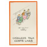 § Cyril Kenneth Bird, 'Fougasse' (1887-1965), Careless Talk Costs Lives, a set of eight WWII