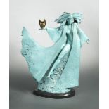 § Carl Payne, (British, born 1969), 'Masquerade', a limited edition bronze figure, the green