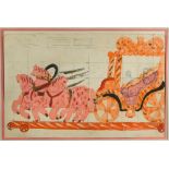 Pavel Tchelitchew (Russian, 1898-1957) Design for the golden carriage, from 'Coq d'Or dated '27.5.