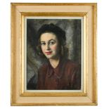 § Hilda Elizabeth Kidman, ASWA (British, 1891-1980) Portrait of a young woman signed 'H Kidman' (