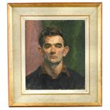§ Philippa Maynard Romer (British, 1929-2010) Portrait of a man, 1955 Royal Academy Schools label to