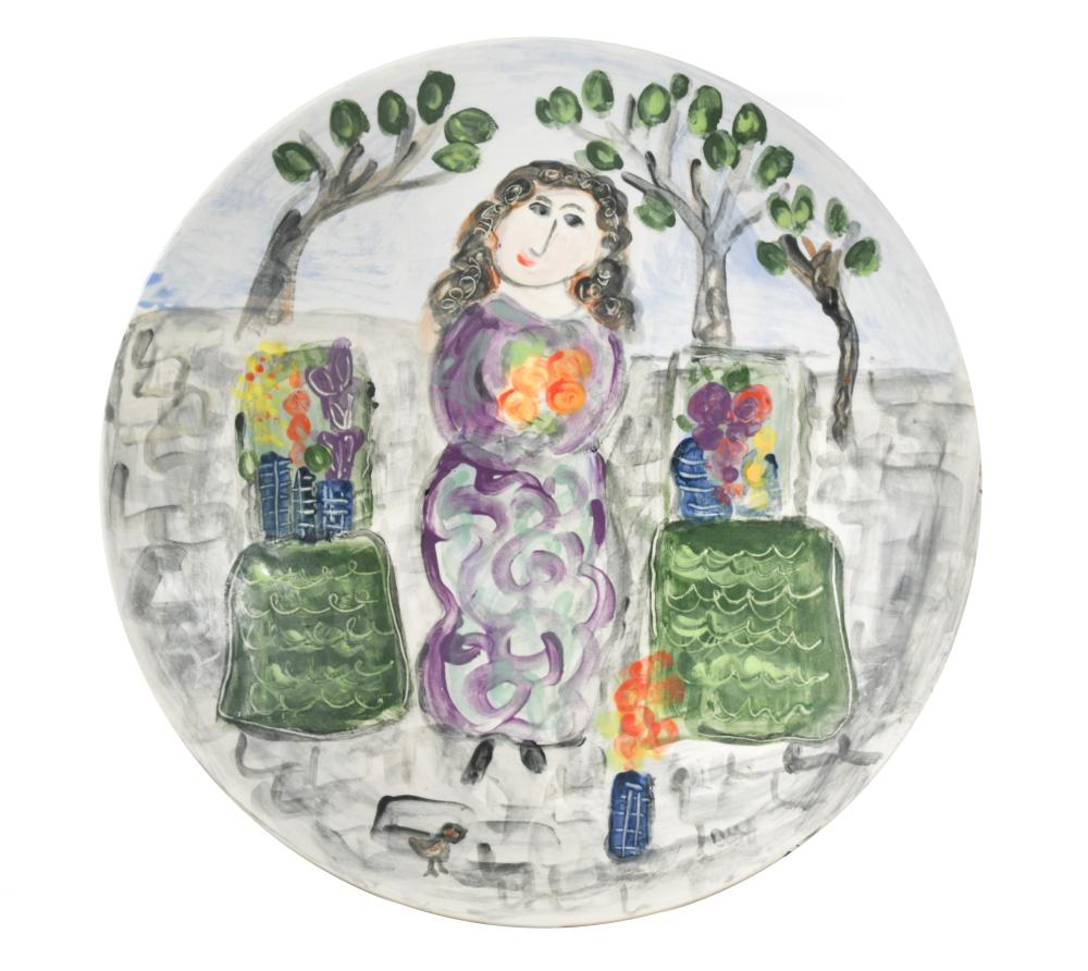 § Dora Holzhandler (British, 1928-2015), a collection of five ceramic chargers, comprising;