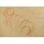 § Nina Hamnett (Welsh, 1890-1956) Study of a boy signed and inscribed 'To Bob / Feb 14th 1954 / N