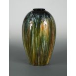 A large Bretby Art Pottery vase, possibly designed by Dr Christopher Dresser, of ovoid form with