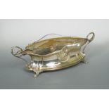 WMF, an Art Nouveau electroplated Rococo revival two-handled centrepiece bowl, with shell and