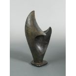 A contemporary studio pottery form, signed D. Lane, with lustrous bronze glaze, signed to the