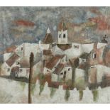 § Renos Loizou (Greek, 1948-2013) View of a town signed and dated lower right mixed media on