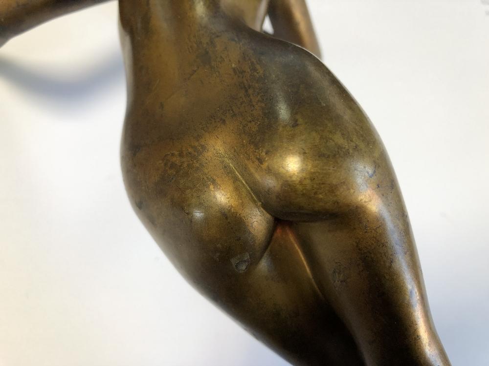 Paul Philippe, (French, 1870-1930), 'Masquerade', a bronze study, modelled as a female nude removing - Image 9 of 10