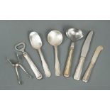 Harald Nielson for Georg Jensen, a 72 piece harlequin set of Danish metalwares cutlery and flatware,