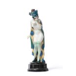 Wilhelm Thomasch for Goldscheider, 'Fascination', a pottery figure of a femal nude, the young