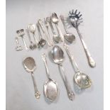 A 251 piece set of early 20th century Danish silver plated cutlery and flatware with 13 silver